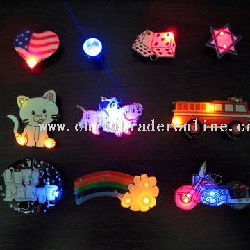 Flash Magnetic Badge, Pin, Button Light 
